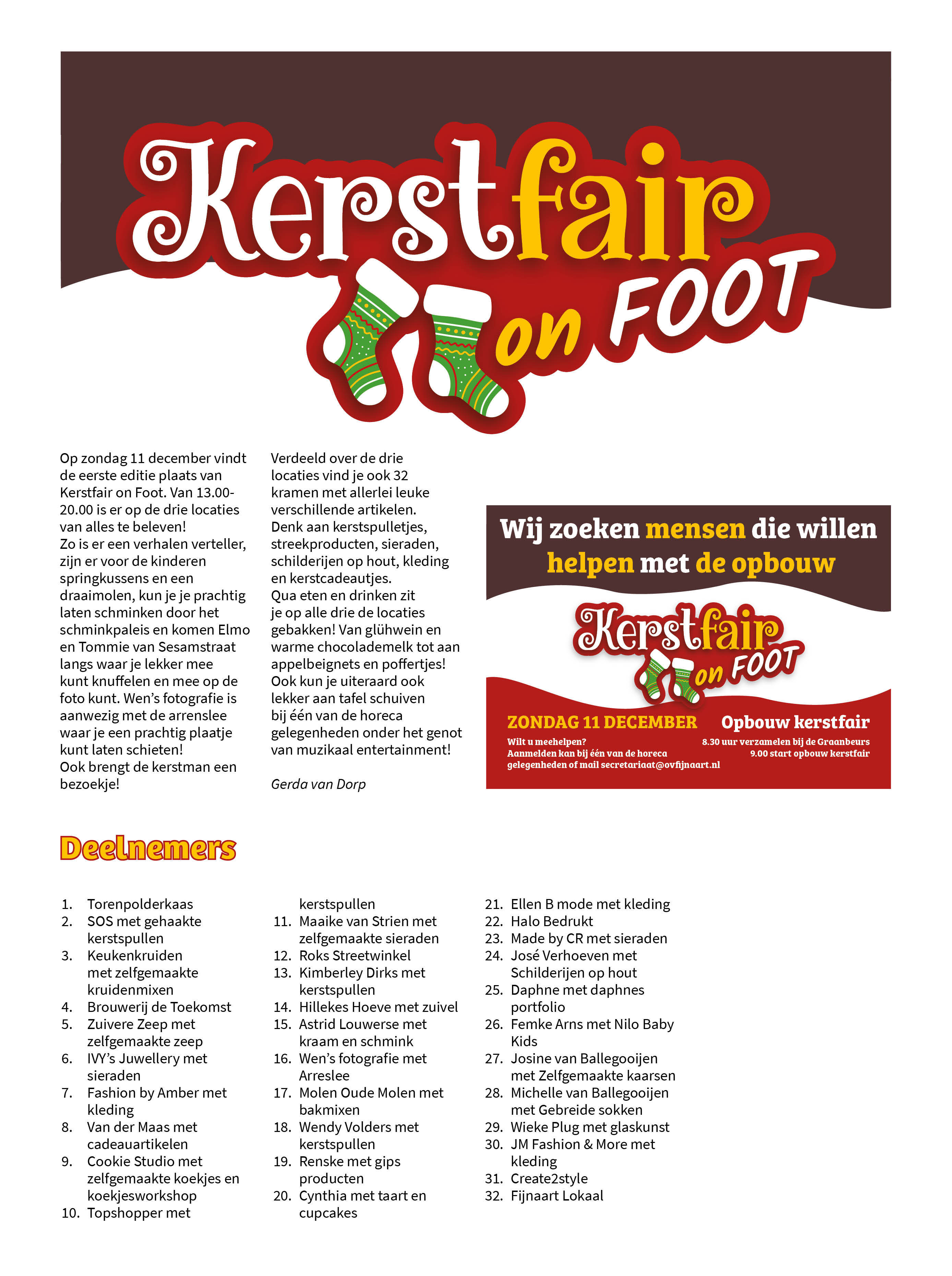 kerstfair on foot week 48